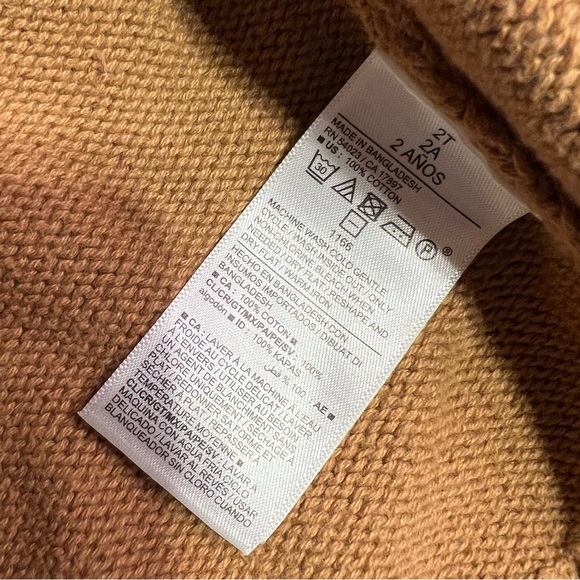 Old Navy Mustard Brown Knit Sweater Cardigan boys 2 years old - Picture 3 of 3